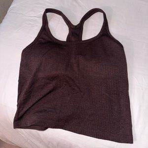 Lulu cropped racer back, ribbed tank top